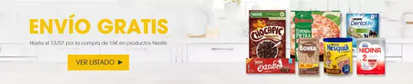 Envío GRATIS por compra de 15€ en productos Nestlé en Eroski Envío GRATIS por compra de 15€ en productos Nestlé en Eroski