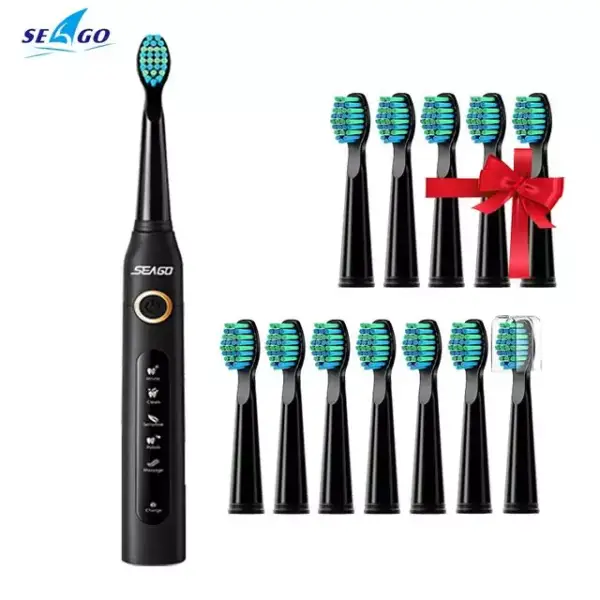 Cepillo de dientes eléctrico + 10 cabezales Cepillo de dientes eléctrico + 10 cabezales