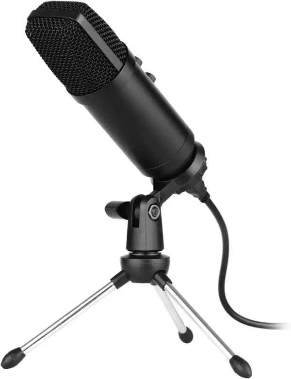 Micrófono USB de condensación con trípode de metal de escritorio Micrófono USB de condensación con trípode de metal de escritorio