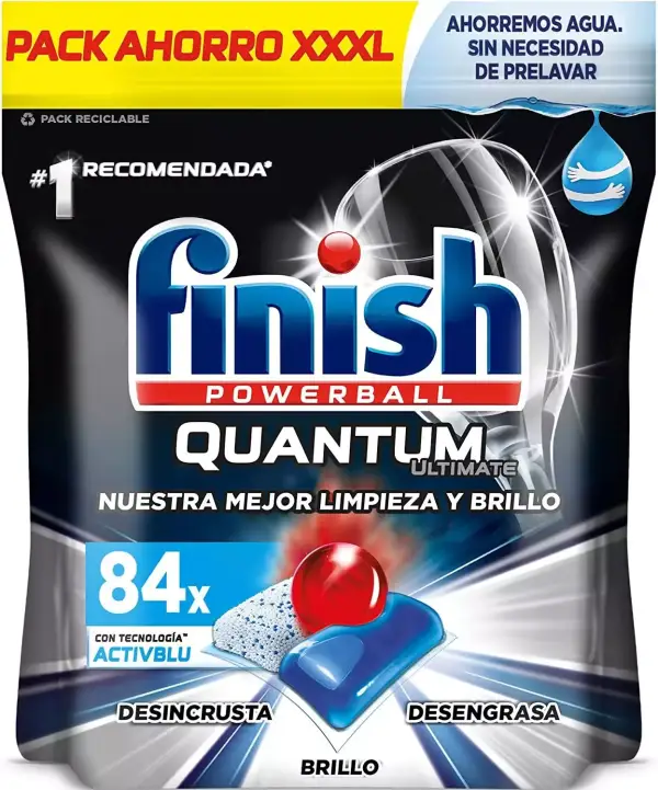 84 pastillas de Finish Powerball Quantum Ultimate 84 pastillas de Finish Powerball Quantum Ultimate