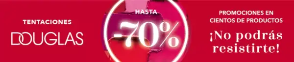 70% de Dto. en una selección de artículos de belleza en Douglas 70% de Dto. en una selección de artículos de belleza en Douglas