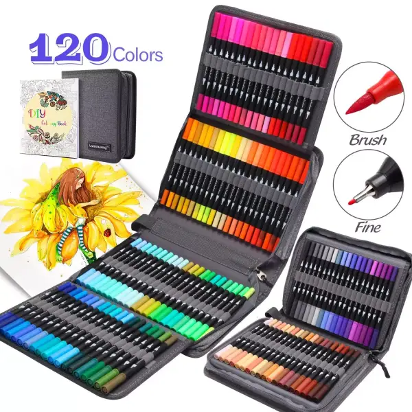 Pack de 12 rotuladores de doble pincel Pack de 12 rotuladores de doble pincel