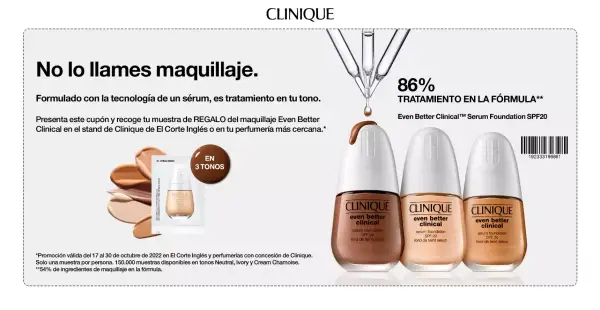 Consigue tu muestra del maquillaje Even Better Clinical Consigue tu muestra del maquillaje Even Better Clinical
