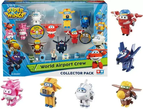 15 figuras transformables Super Wings World Airport 15 figuras transformables Super Wings World Airport