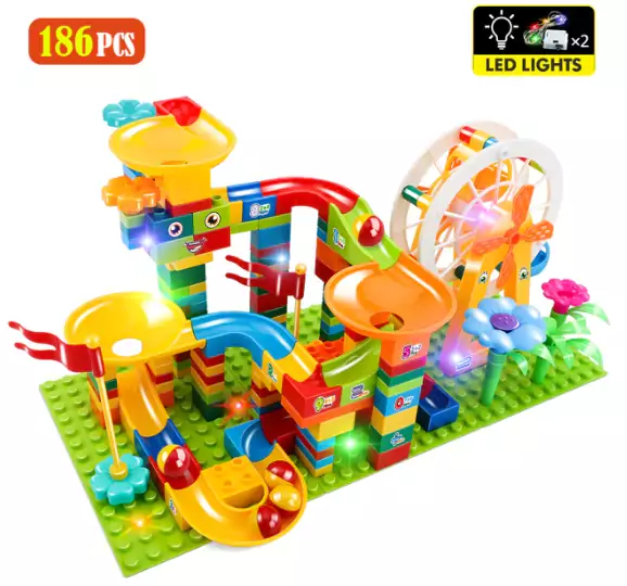 Juego de bloques de construcción de 186 piezas y luces LED Juego de bloques de construcción de 186 piezas y luces LED