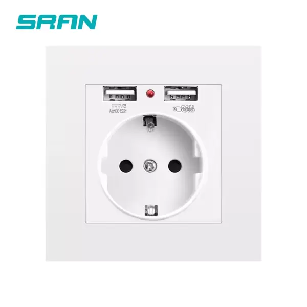 Toma corriente con 2 puertos USB 16 A Toma corriente con 2 puertos USB 16 A