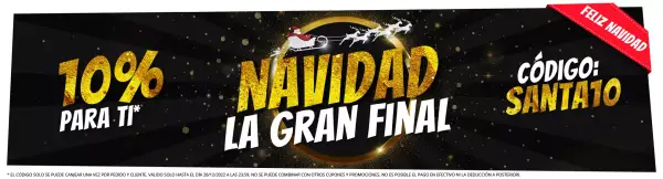 Hasta 70% de dto + Cupón 10% EXTRA en TODO Deporte Outlet por Navidad Hasta 70% de dto + Cupón 10% EXTRA en TODO Deporte Outlet por Navidad