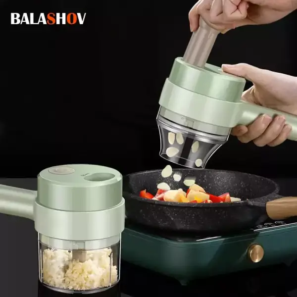 Cortador de verduras eléctrico de mano 4 en 1 Cortador de verduras eléctrico de mano 4 en 1
