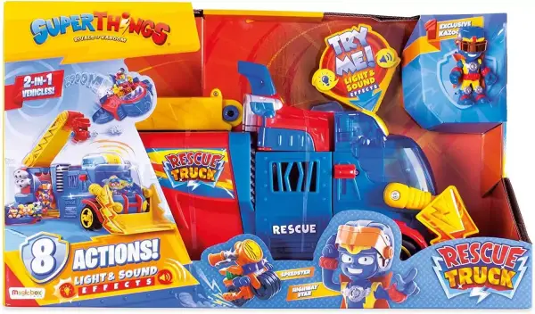 Camión de rescate Superthings luces y sonidos Camión de rescate Superthings luces y sonidos