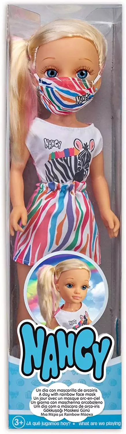 Muñeca Nancy "Un Dia con mascarilla de Arcoíris" Muñeca Nancy "Un Dia con mascarilla de Arcoíris"