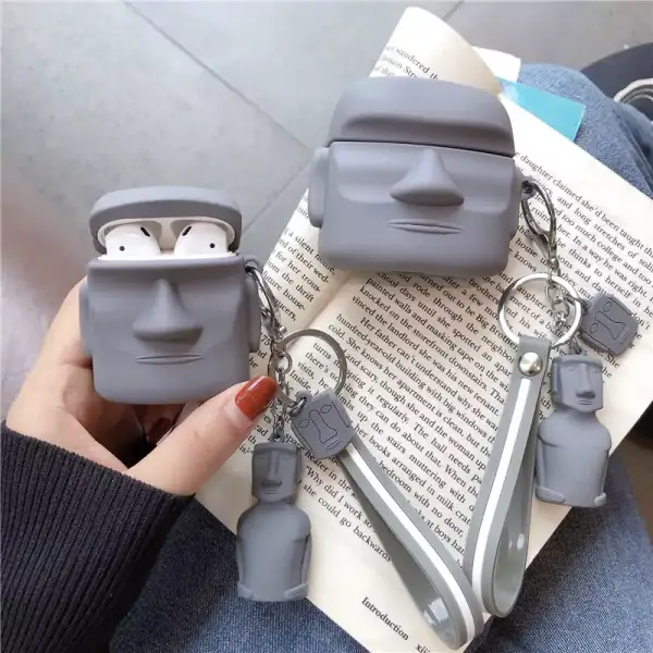 Funda de silicona de Moái para auriculares AirPods Funda de silicona de Moái para auriculares AirPods