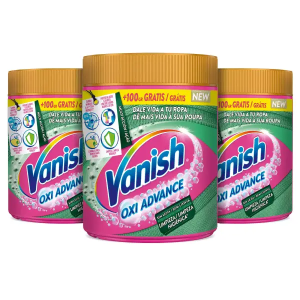 Pack 3x Vanish Oxi Advance Higiene 500gr Pack 3x Vanish Oxi Advance Higiene 500gr