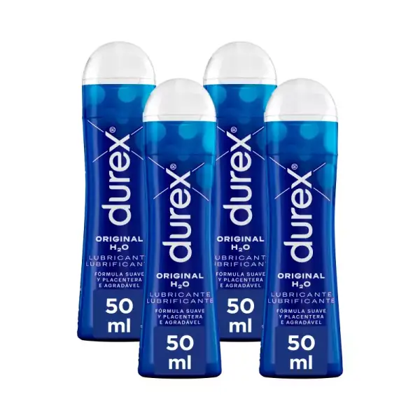 Pack de 4 Lubricantes Durex Original H2O 50ml Pack de 4 Lubricantes Durex Original H2O 50ml