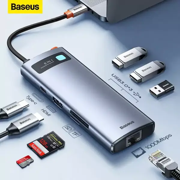 HUB Baseus 8en1 USB-C HUB Baseus 8en1 USB-C
