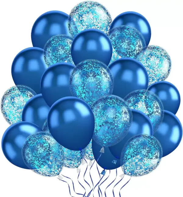 30 Globos de Confeti Azul 30 Globos de Confeti Azul