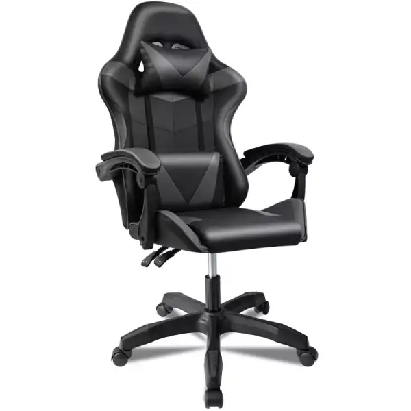 Silla gaming reclinable con cojín lumbar Silla gaming reclinable con cojín lumbar