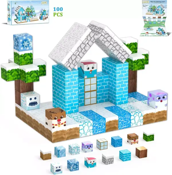 Bloques de Construcción Magnéticos Montessori 100 Piezas Bloques de Construcción Magnéticos Montessori 100 Piezas