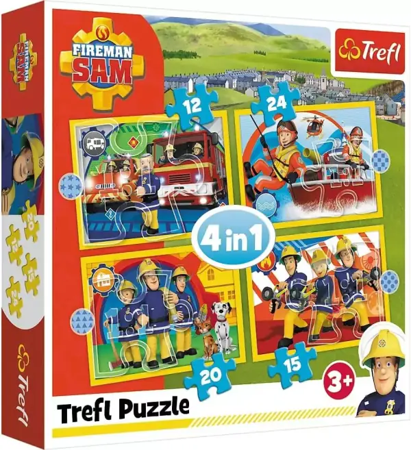 Puzzle de 4 conjuntos de Sam el bombero Puzzle de 4 conjuntos de Sam el bombero