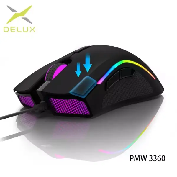 Ratón Gaming Delux M625 PMW3360 12.000DPI Ratón Gaming Delux M625 PMW3360 12.000DPI