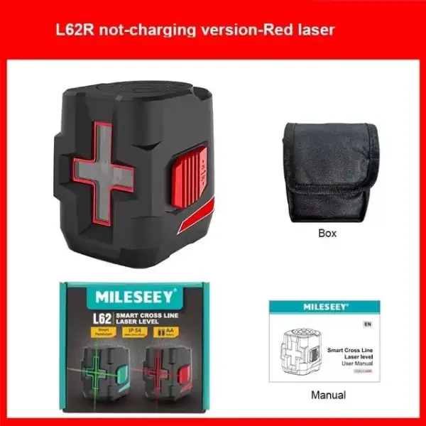 Nivelador láser Mileseey 2 Líneas rojas Nivelador láser Mileseey 2 Líneas rojas