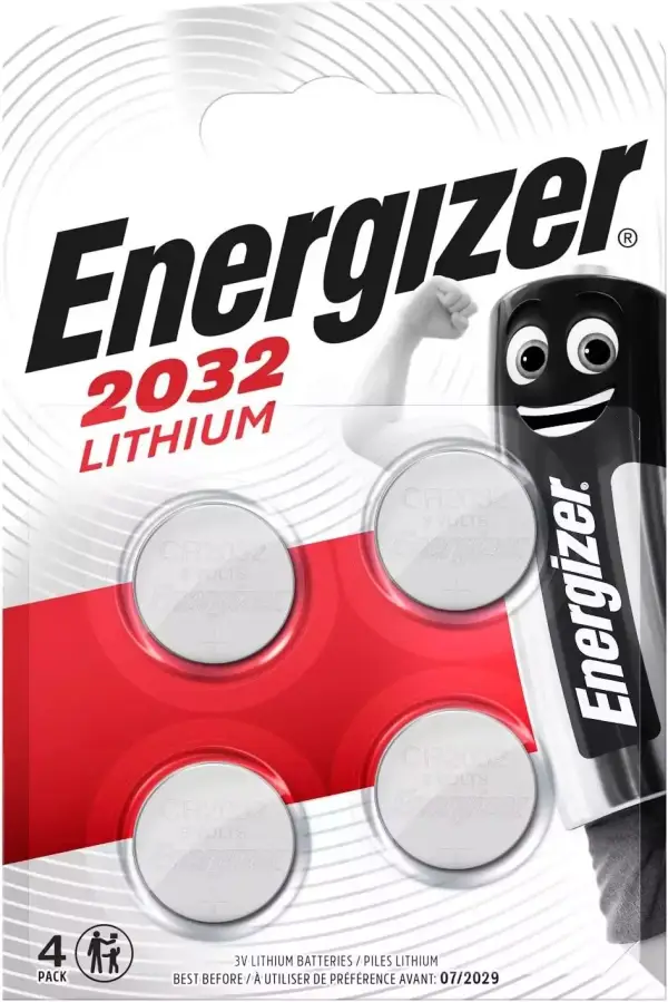 Pack de 4 pilas Energizer CR2032 Pack de 4 pilas Energizer CR2032