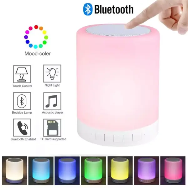 Luz nocturna con altavoz bluetooth Luz nocturna con altavoz bluetooth