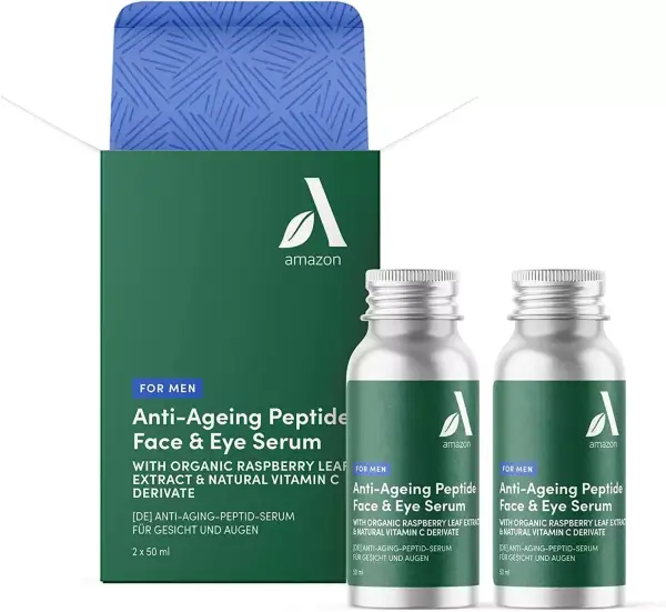 Recambio de Sérum facial y contorno de ojos con péptidos antiedad para hombre, 2 x 50ml Amazon Aware Recambio de Sérum facial y contorno de ojos con péptidos antiedad para hombre, 2 x 50ml Amazon Aware