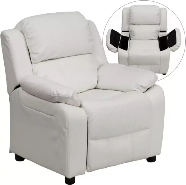 Sillón de vinilo para niños reclinable con brazos Flash Muebles Sillón de vinilo para niños reclinable con brazos Flash Muebles