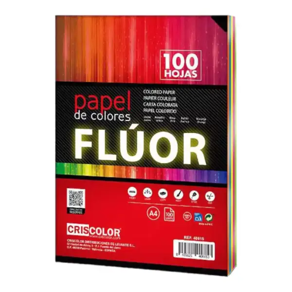 100 Folios de papel en 5 Colores 100 Folios de papel en 5 Colores