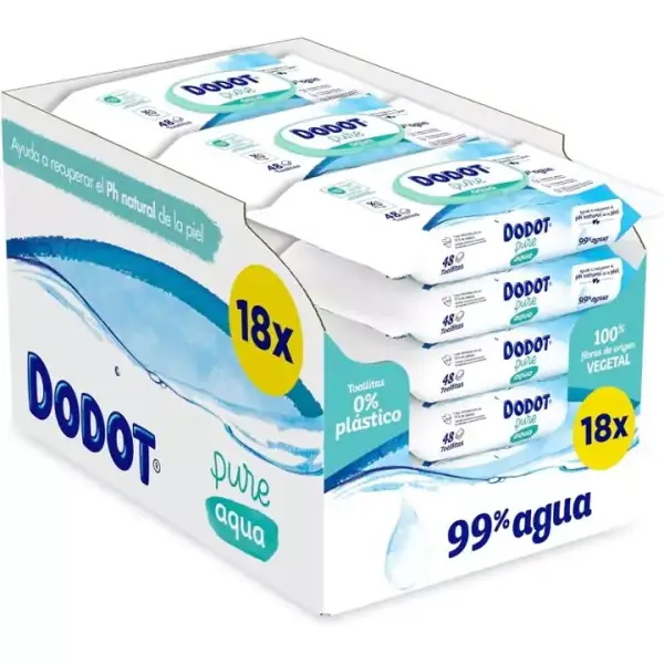 18x48 Toallitas Dodot Aqua Pure 18x48 Toallitas Dodot Aqua Pure