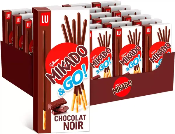 Pack 24 Mikado & Go chocolate negro Pack 24 Mikado & Go chocolate negro