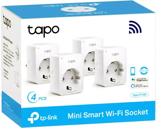 Pack de 4 mini enchufes inteligentes Wi-Fi TP-Link Tapo Pack de 4 mini enchufes inteligentes Wi-Fi TP-Link Tapo