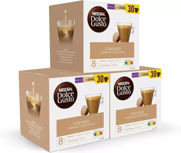 3 Packs de 90 Cápsulas café cortado Espresso Dolce Gusto 3 Packs de 90 Cápsulas café cortado Espresso Dolce Gusto