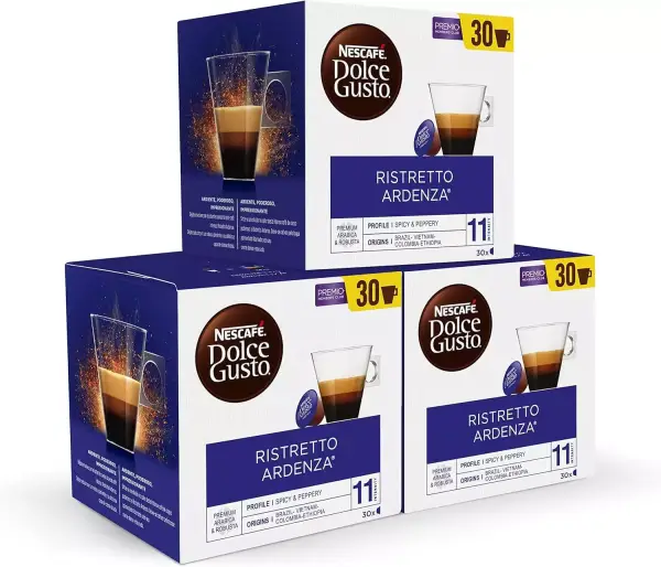 Pack de 90 cápsulas Dolce Gusto Nescafe Ristretto Ardenza Pack de 90 cápsulas Dolce Gusto Nescafe Ristretto Ardenza