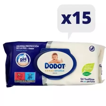 15x54 Toallitas Dodot Sensitive 15x54 Toallitas Dodot Sensitive