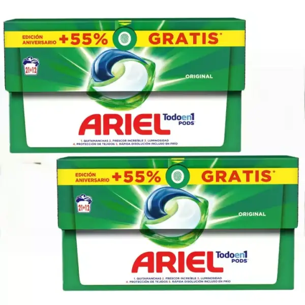Detergente Ariel All-in-One Cápsulas 66 Lavados Detergente Ariel All-in-One Cápsulas 66 Lavados