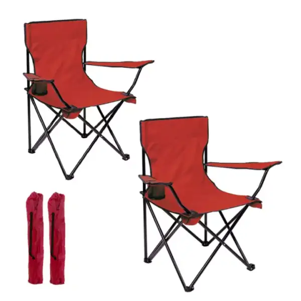 Set de 2 Sillas camping plegables Set de 2 Sillas camping plegables