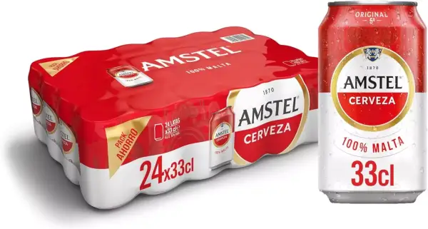 Pack 24 Latas cerveza Amstel 33cl Pack 24 Latas cerveza Amstel 33cl