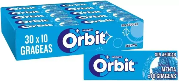 30x10 Chicles sin azúcar sabor menta fresco Orbit 30x10 Chicles sin azúcar sabor menta fresco Orbit