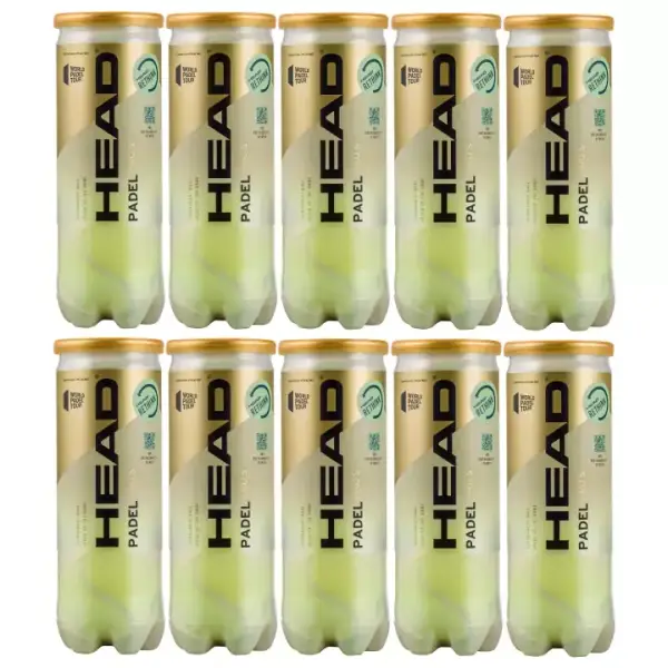 Pack 10 botes de 30 pelotas Head Padel PRO S (2023) Pack 10 botes de 30 pelotas Head Padel PRO S (2023)