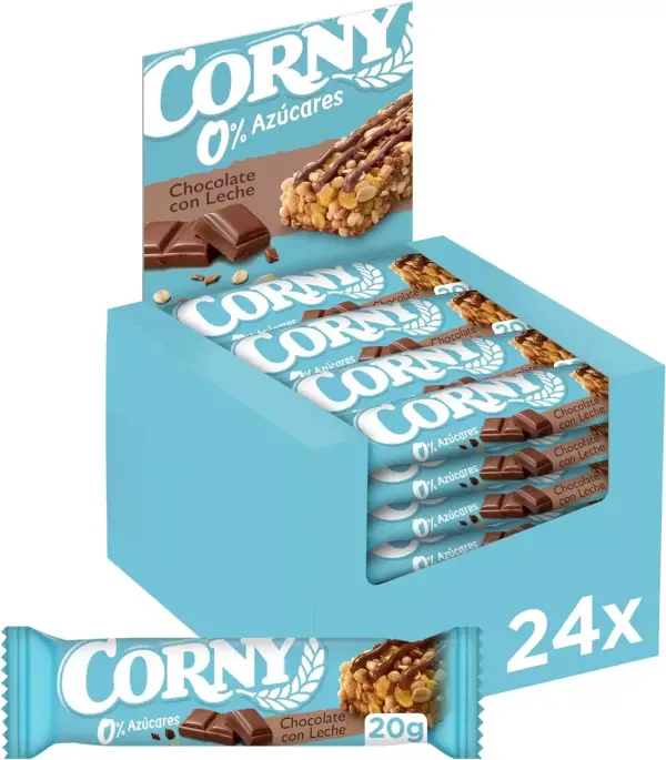 24 x 20 gr Barritas de cereales 0% de chocolate con leche 24 x 20 gr Barritas de cereales 0% de chocolate con leche