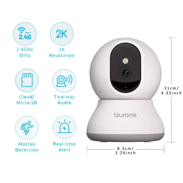 Cámara de Seguridad Blurams 360º 2K WiFi Cámara de Seguridad Blurams 360º 2K WiFi