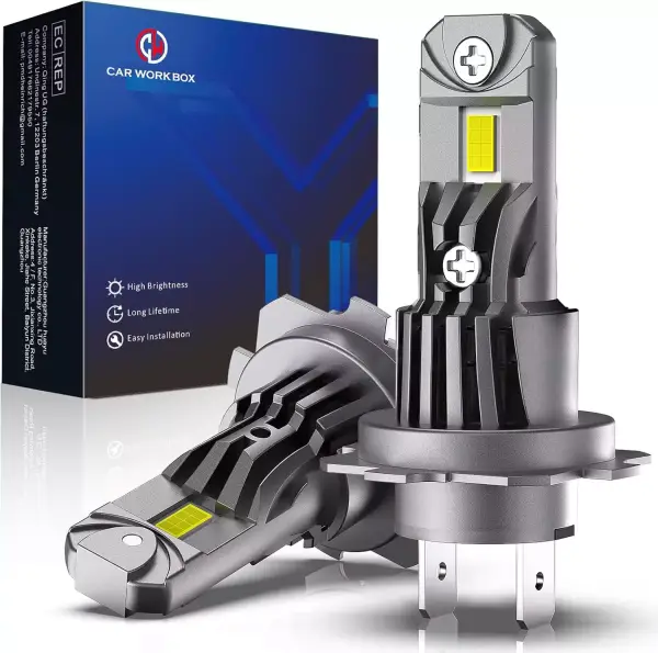 Bombilla LED H7 Lumileds para coche y moto 12000LM Bombilla LED H7 Lumileds para coche y moto 12000LM