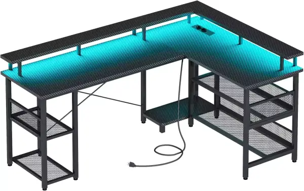 Escritorio gaming LED 168l x 120an x 88,7al cm Escritorio gaming LED 168l x 120an x 88,7al cm