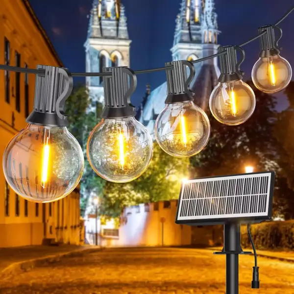 Guirnaldas luces exterior solar 15 metros Guirnaldas luces exterior solar 15 metros