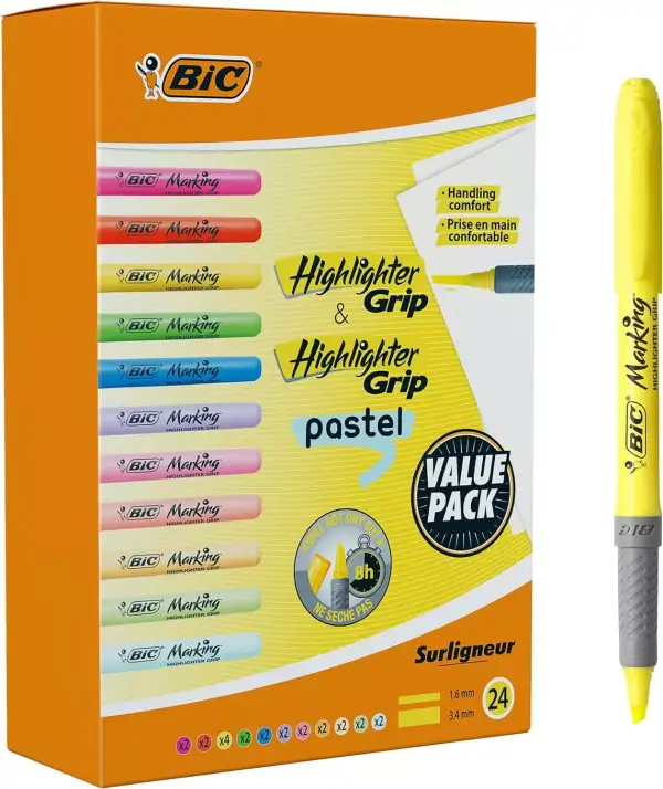 Pack de 24 subrayadores BIC Pack de 24 subrayadores BIC