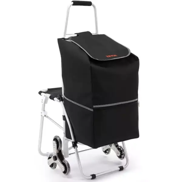 Carro de la compra Vevor 50L con asiento Carro de la compra Vevor 50L con asiento