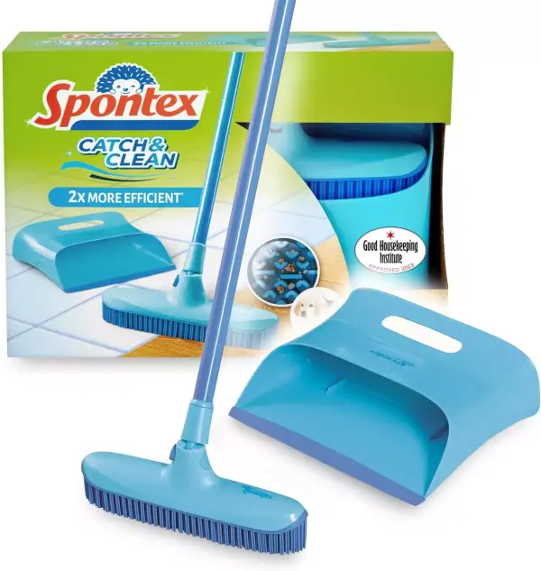Set de escoba y recogedor de goma Spontex Set de escoba y recogedor de goma Spontex