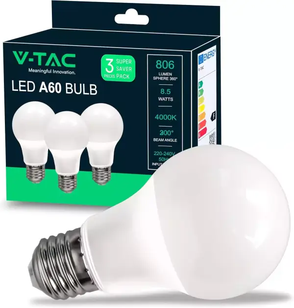 3x Bombillas LED E27 4000K 3x Bombillas LED E27 4000K
