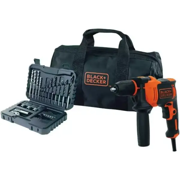 Kit taladro percutor con cable 710W + 32 accesorios Black and Decker Kit taladro percutor con cable 710W + 32 accesorios Black and Decker